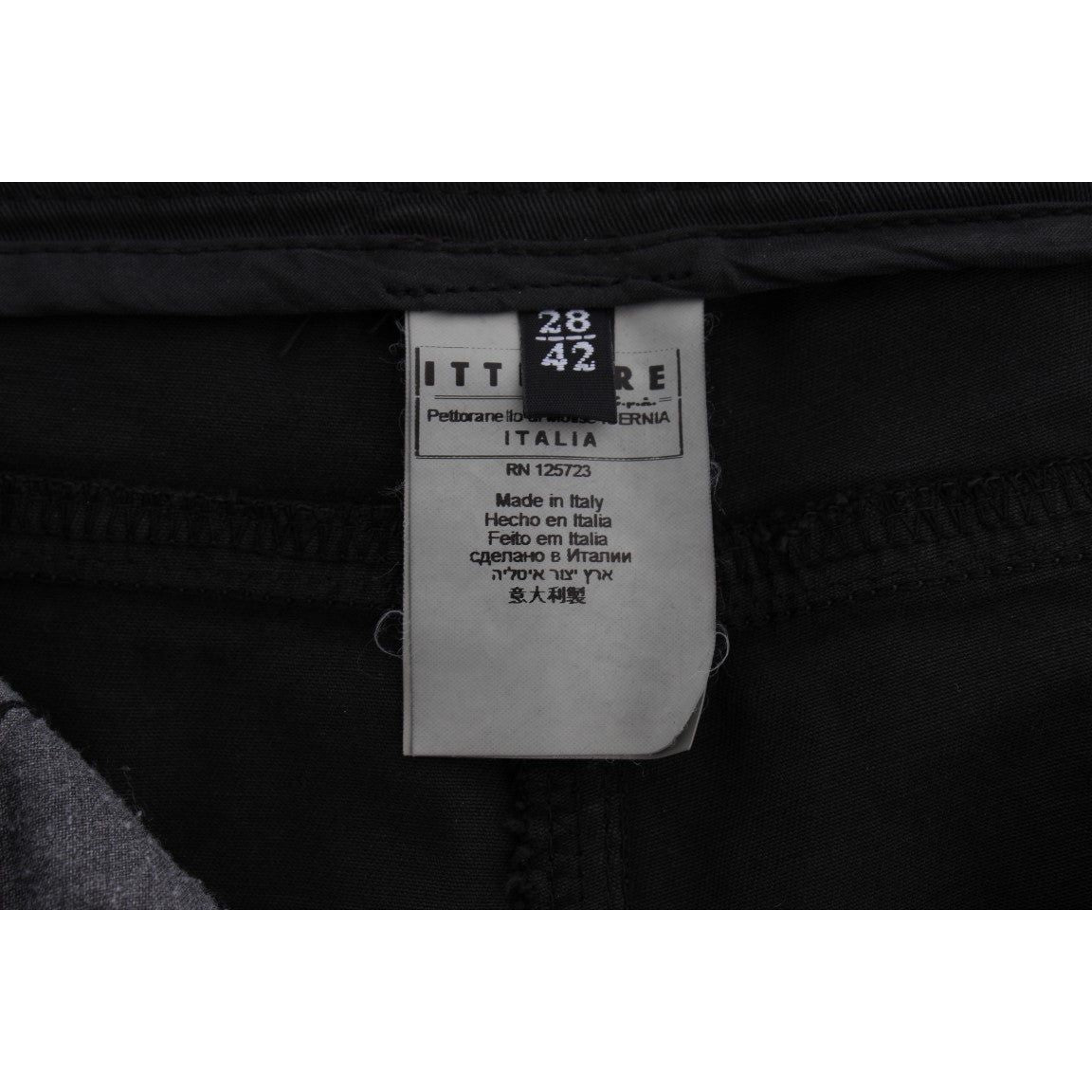 Costume National Black Cotton Capri Cropped Denim Jeans Costume National