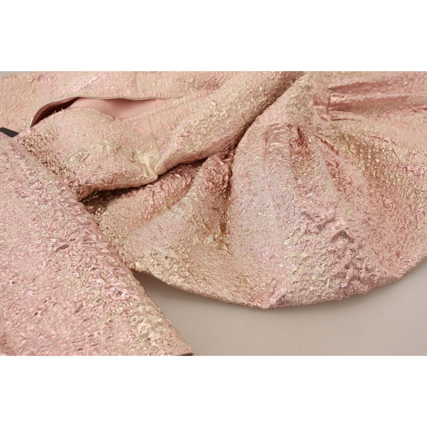 Dolce & Gabbana Pink Jaquard 3/4 Sleeve Sheath Midi Dress WOMAN DRESSES