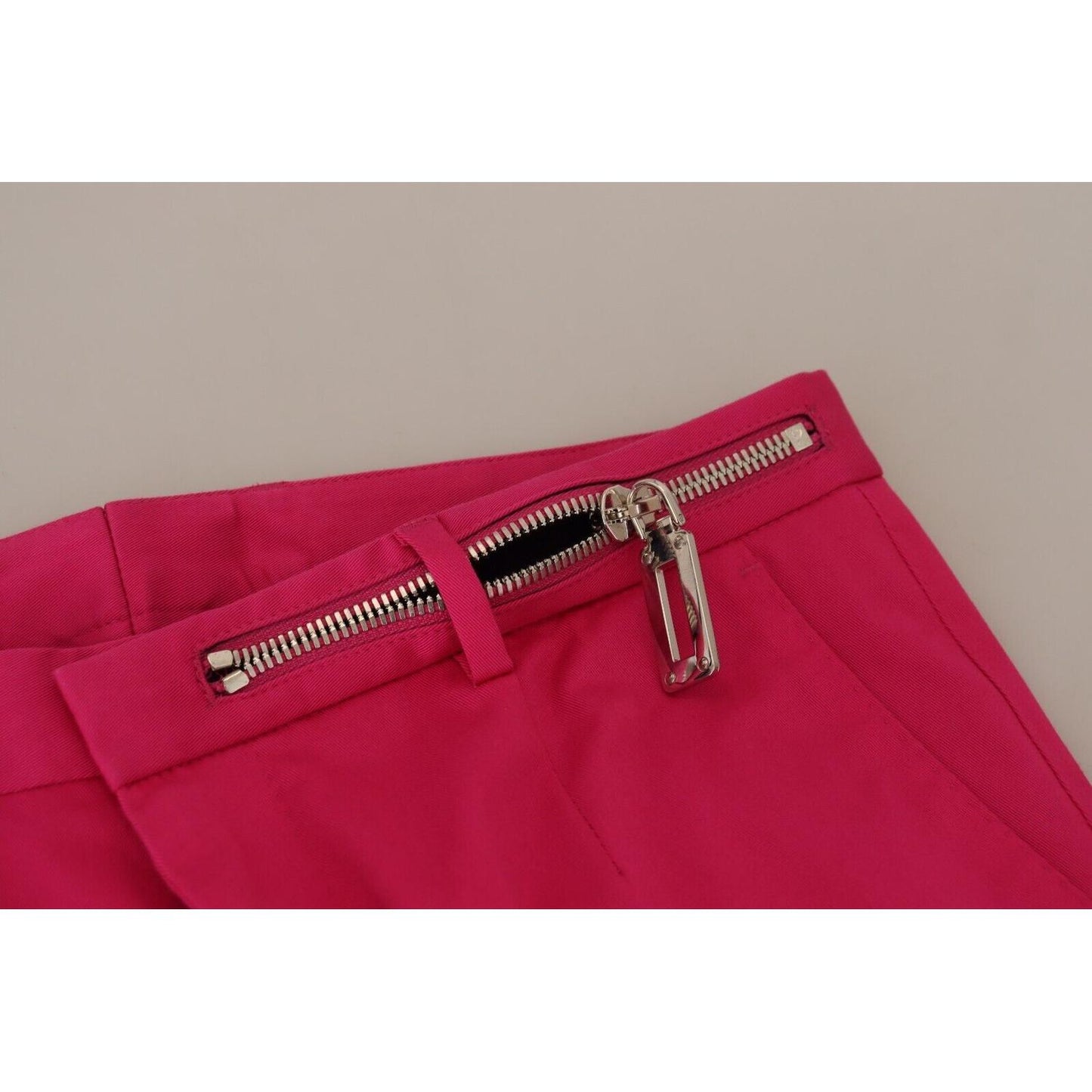 Dolce & Gabbana Pink Zipper Buckle Waist Trousers Pants Dolce & Gabbana