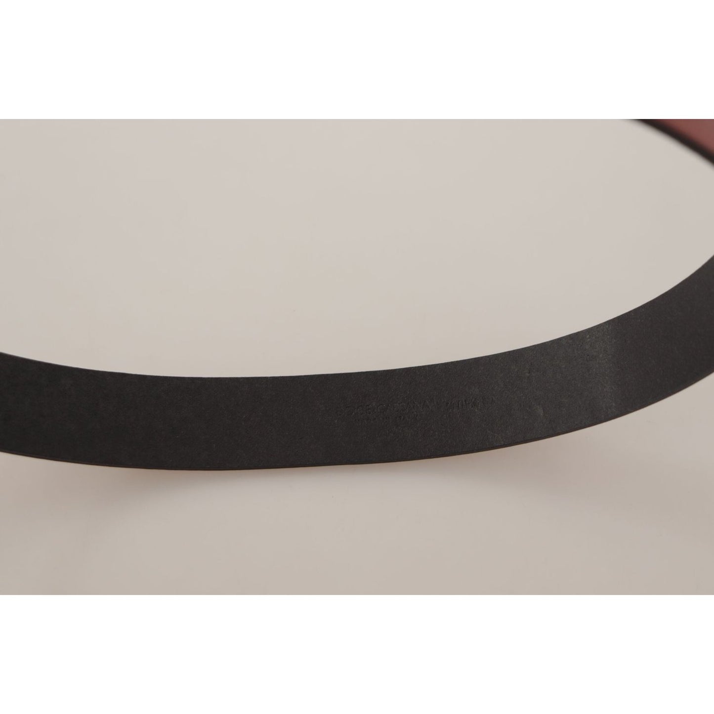 Dolce & Gabbana Red Leather Gold Logo Engraved Metal Buckle Belt Dolce & Gabbana