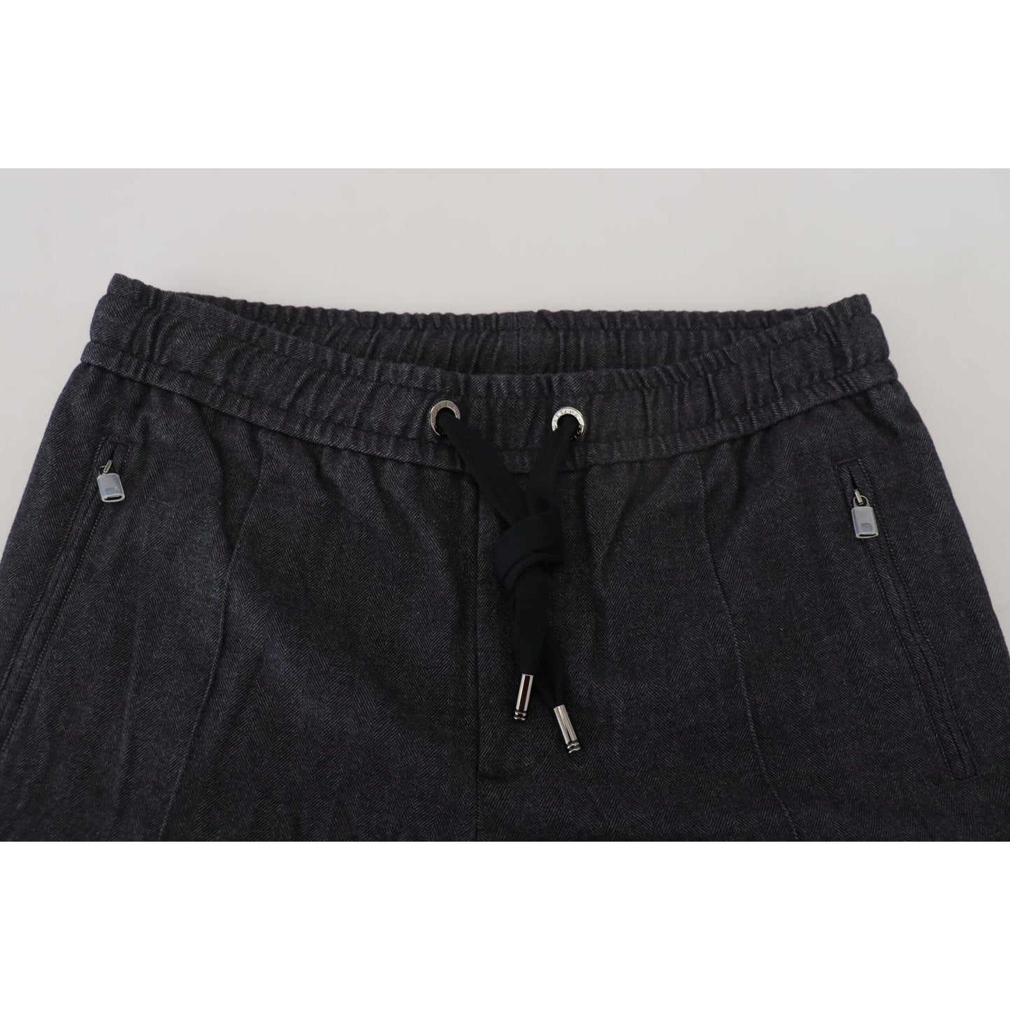 Dolce & Gabbana Grey Cotton Tapered Cotton Pants Dolce & Gabbana