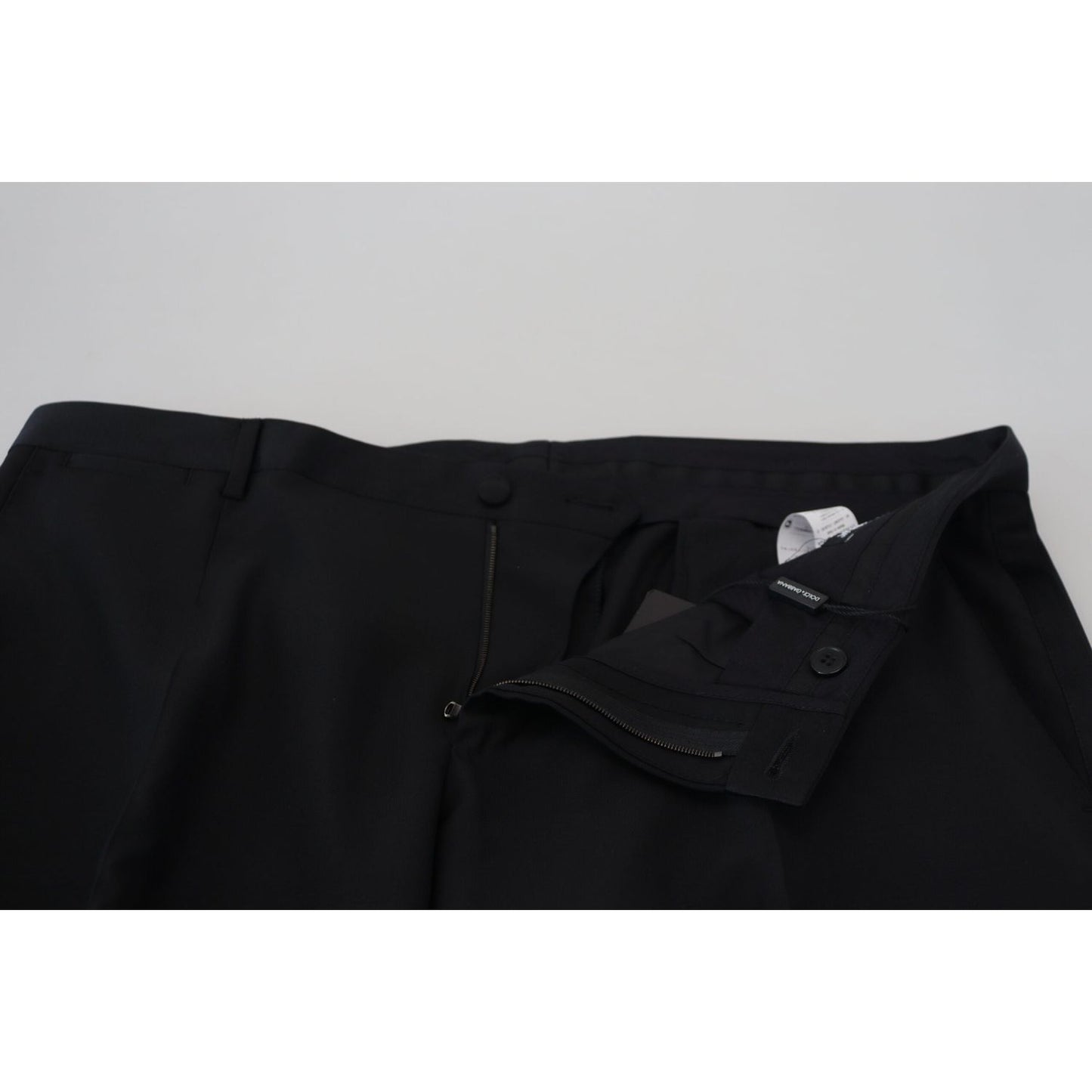 Dolce & Gabbana Black Dress Wool Silk Trouser Pants