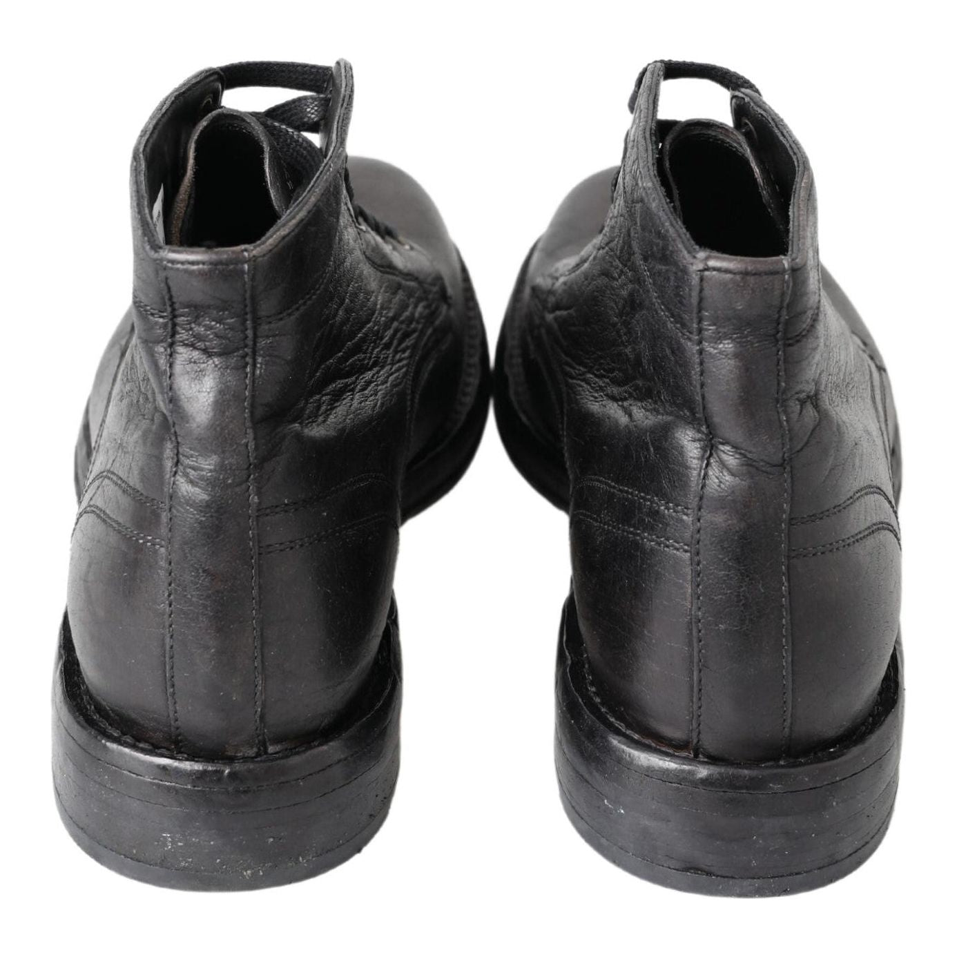 Dolce & Gabbana Black Horse Leather Perugino Boots Dolce & Gabbana