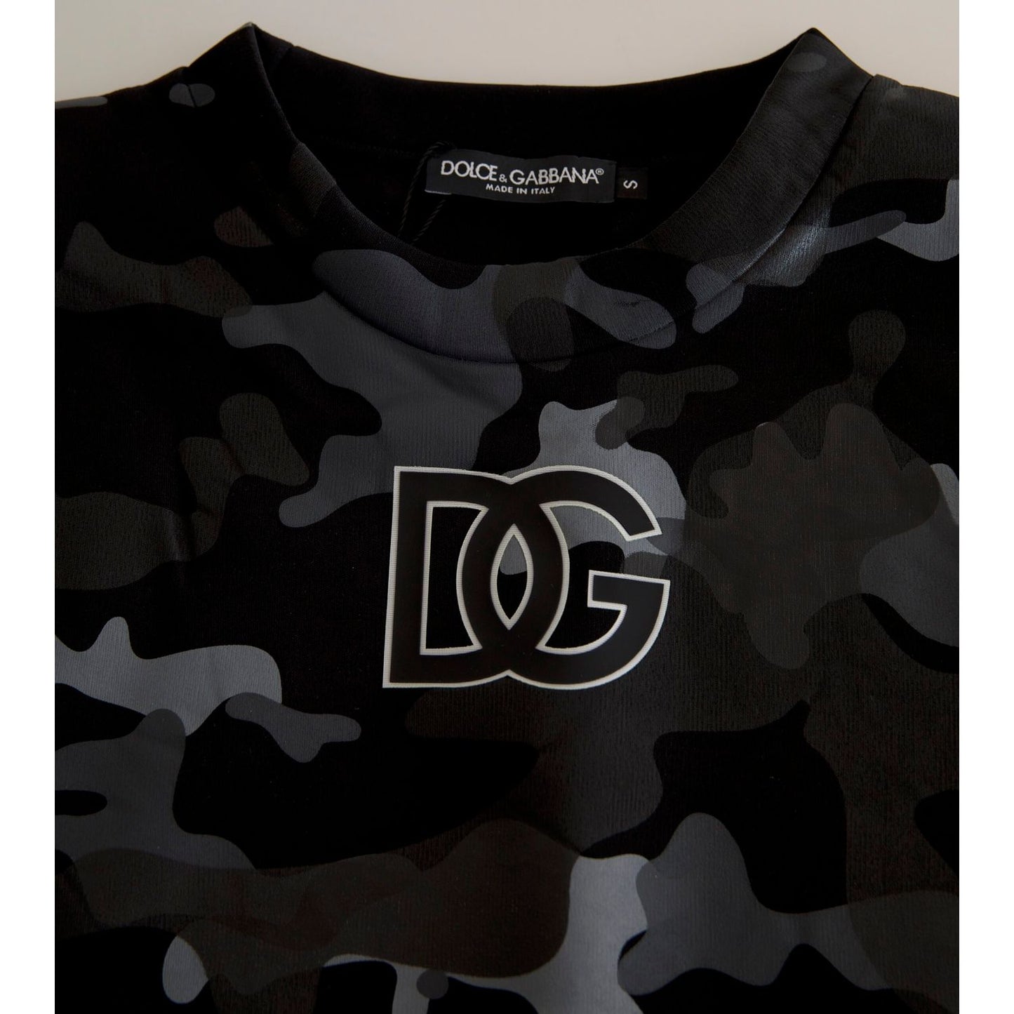 Dolce & Gabbana Black Camouflage Round Neck Sweatshirt Sweater Dolce & Gabbana