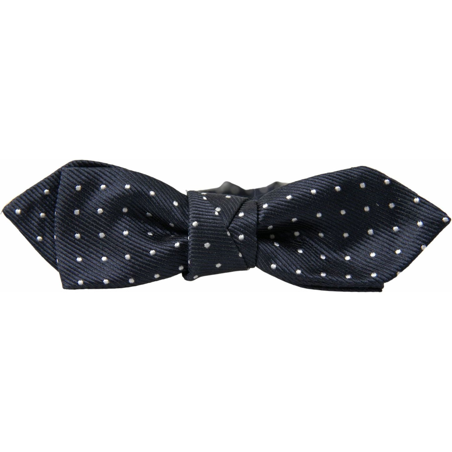 Dolce & Gabbana Blue Polka Dot Silk Adjustable Men Neck Papillon Bow Tie Dolce & Gabbana