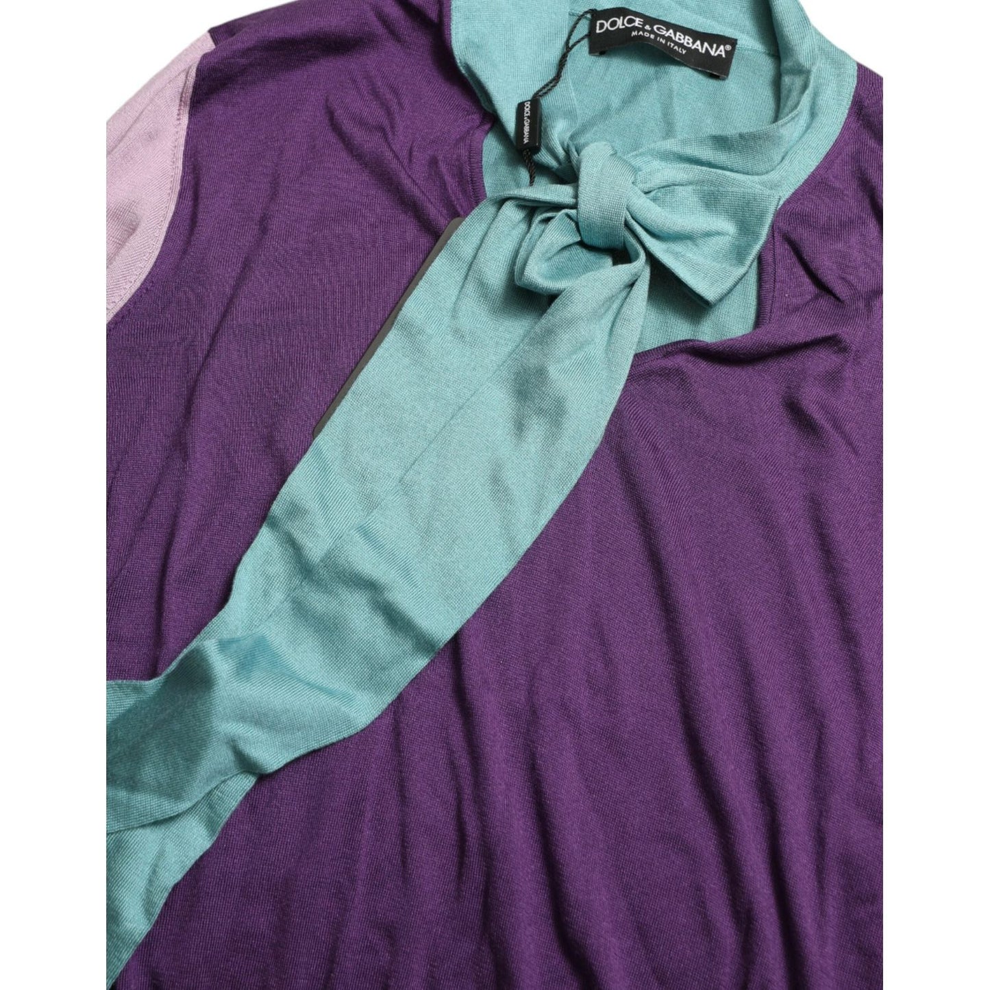 Dolce & Gabbana Multicolor Bow Fastening Pullover Sweater