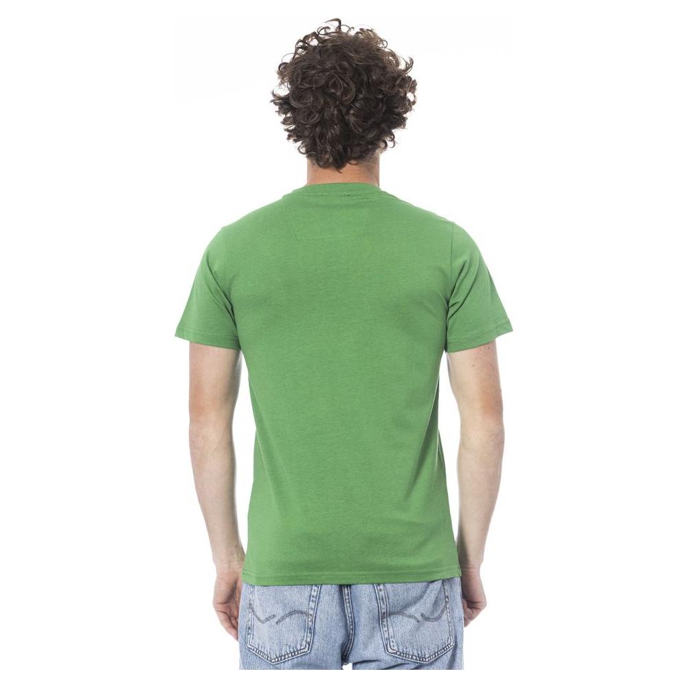 Cavalli Class Green Cotton T-Shirt