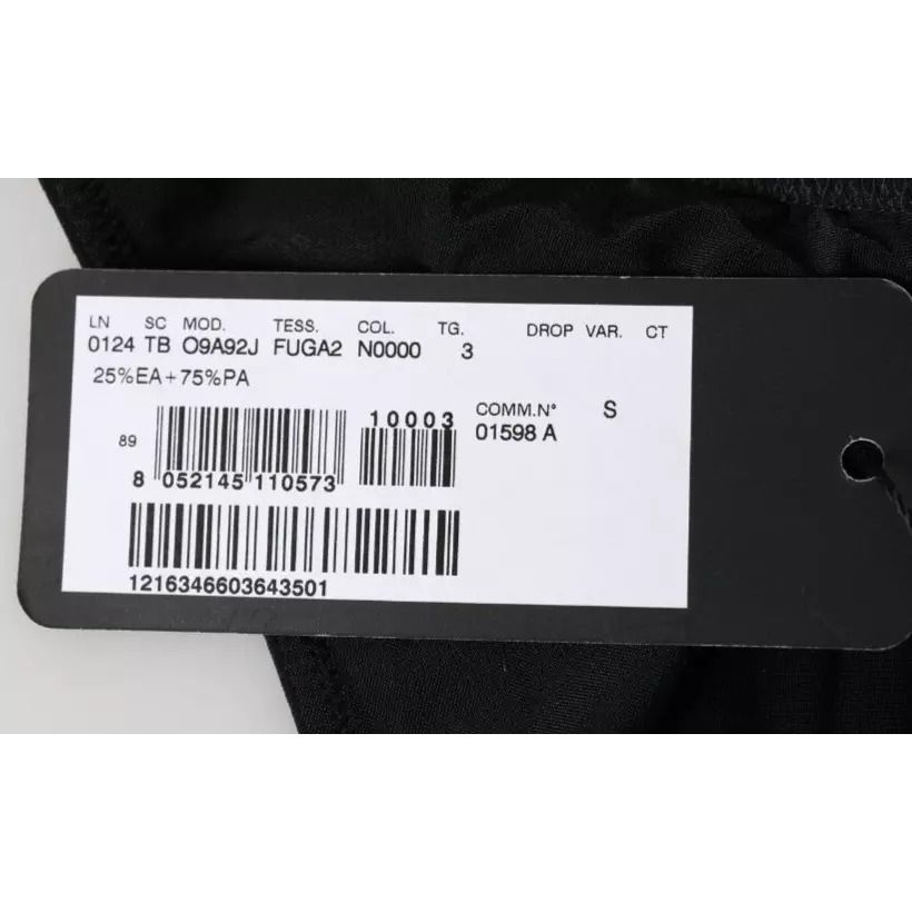 Dolce & Gabbana Black Nylon Swimwear Beachwear Bottom Bikini
