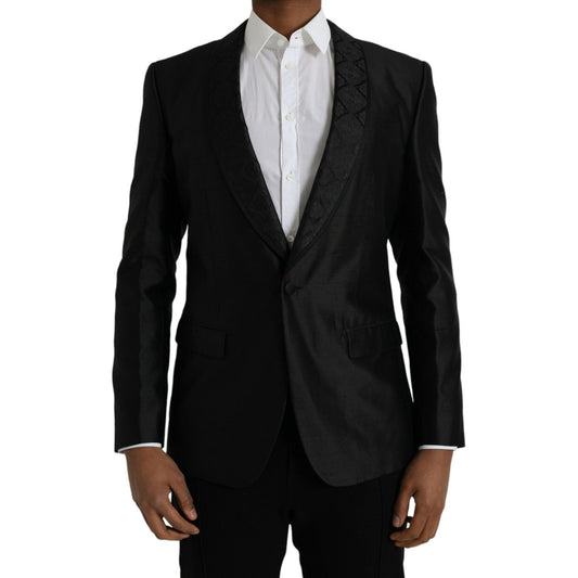 Dolce & Gabbana | Black MARTINI Single Breasted Coat Blazer| McRichard Designer Brands   