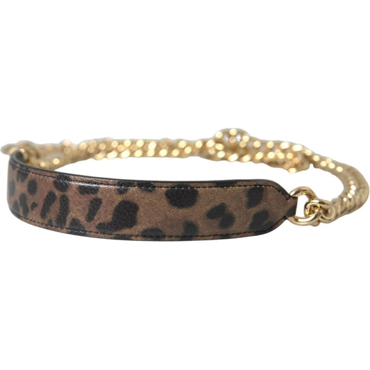 Dolce & Gabbana | Brown Leopard Handbag Accessory Shoulder Strap| McRichard Designer Brands   