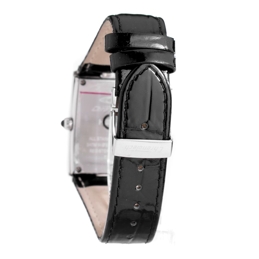 Chronotech Black Leather Dress Watch