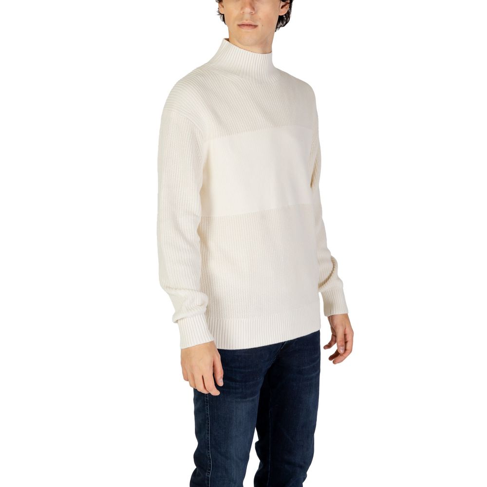 Calvin Klein Jeans Cream Cotton Sweatshirt Calvin Klein Jeans