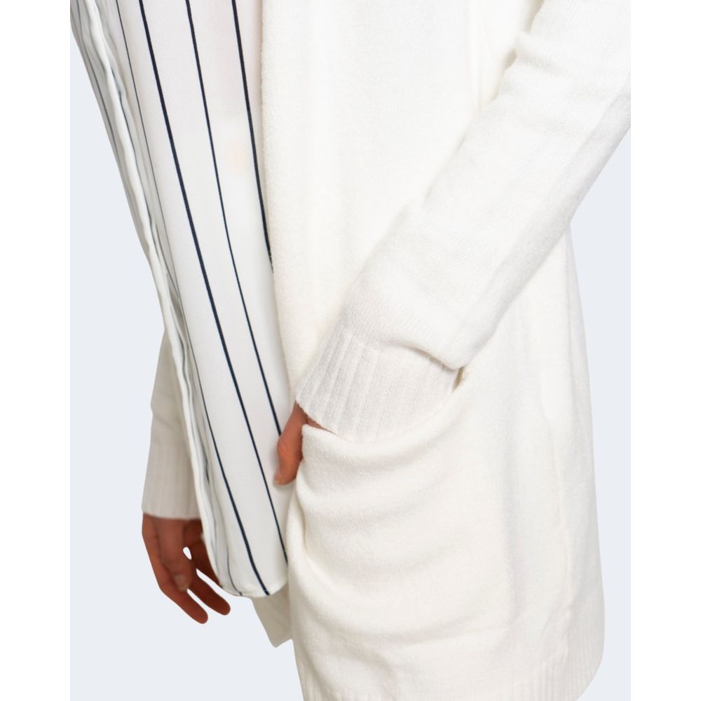 Vila Clothes White Viscose Cardigan Vila Clothes