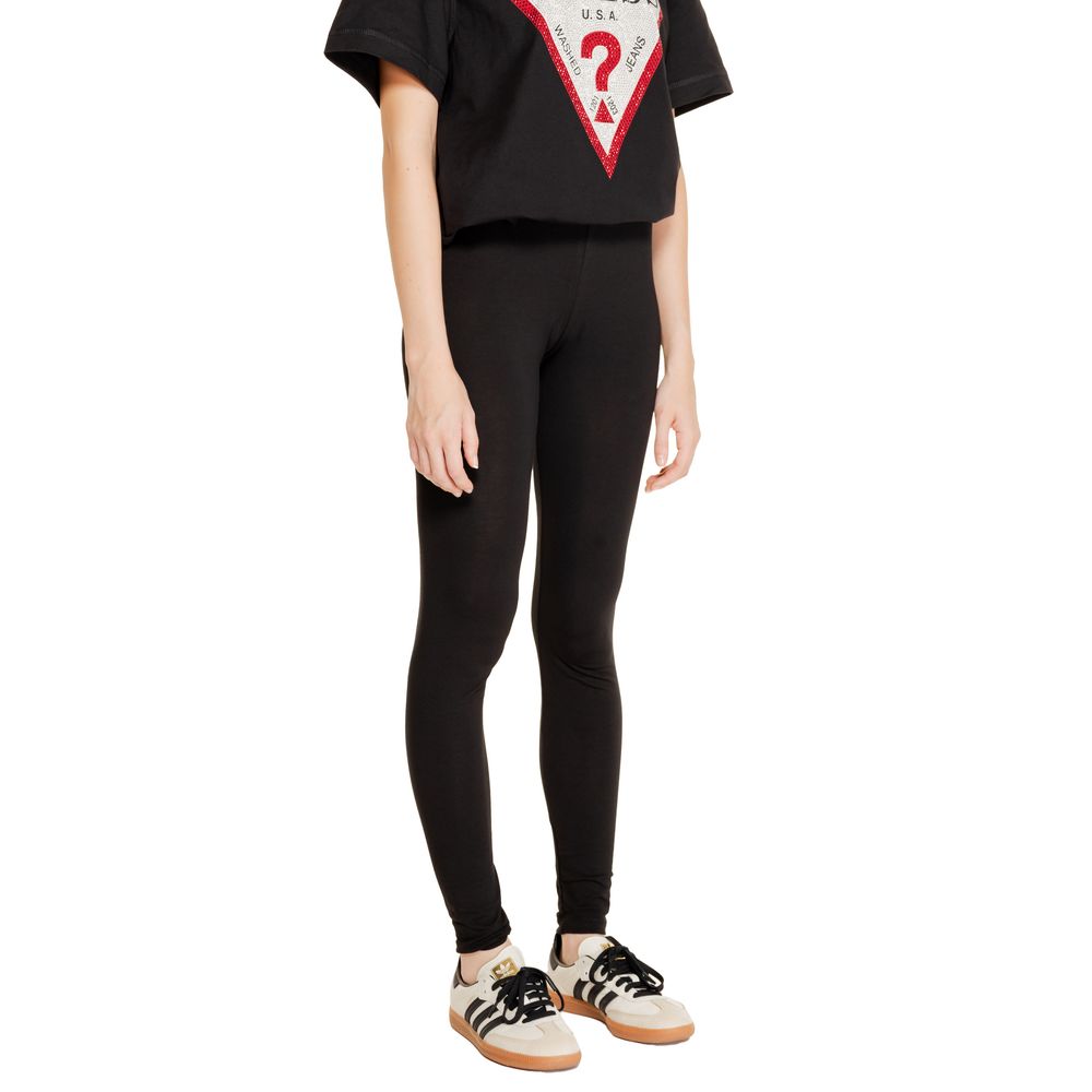 Jacqueline De Yong Black Cotton Leggings Jacqueline De Yong