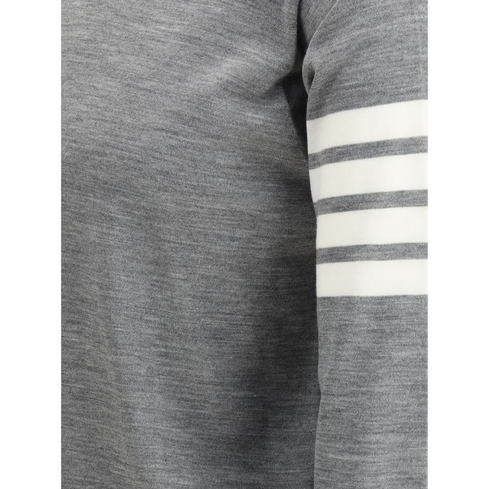 Thom Browne Gray Fleece Wool Sweatshirt