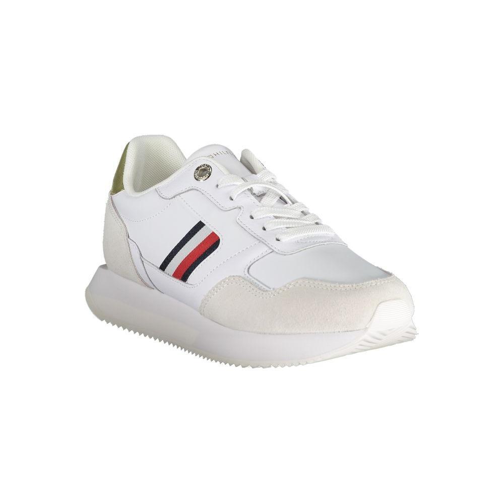 Tommy Hilfiger White Polyester Sneaker Tommy Hilfiger