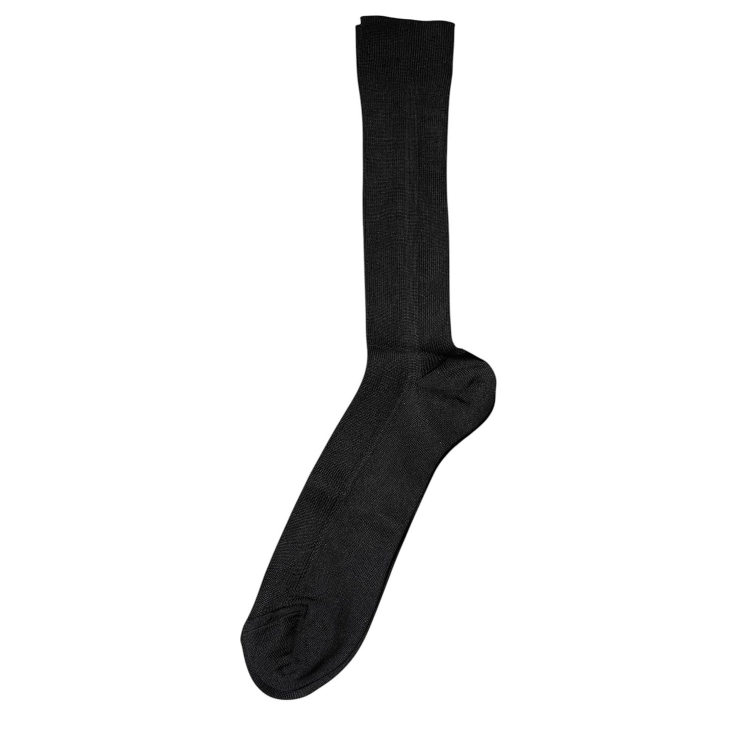 Dolce & Gabbana Black Cotton DG Logo Mid Calf Men Socks Dolce & Gabbana