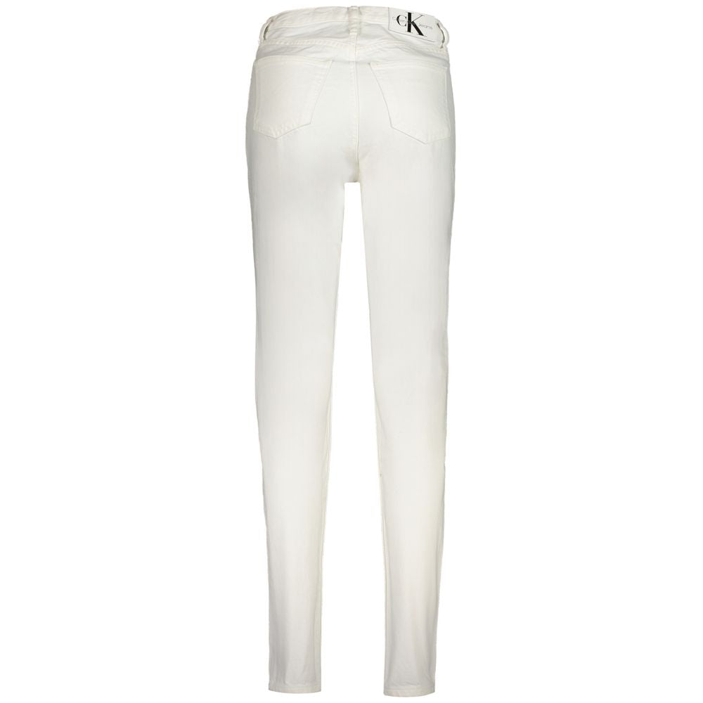 Calvin Klein White Cotton Mom Jeans Calvin Klein