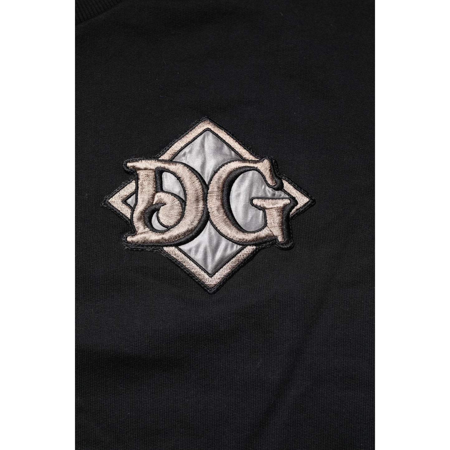 Dolce & Gabbana Black Logo Embroidery Sweatshirt Sweater Dolce & Gabbana