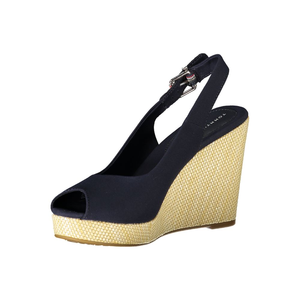 Tommy Hilfiger Blue Cotton Wedge Sandals
