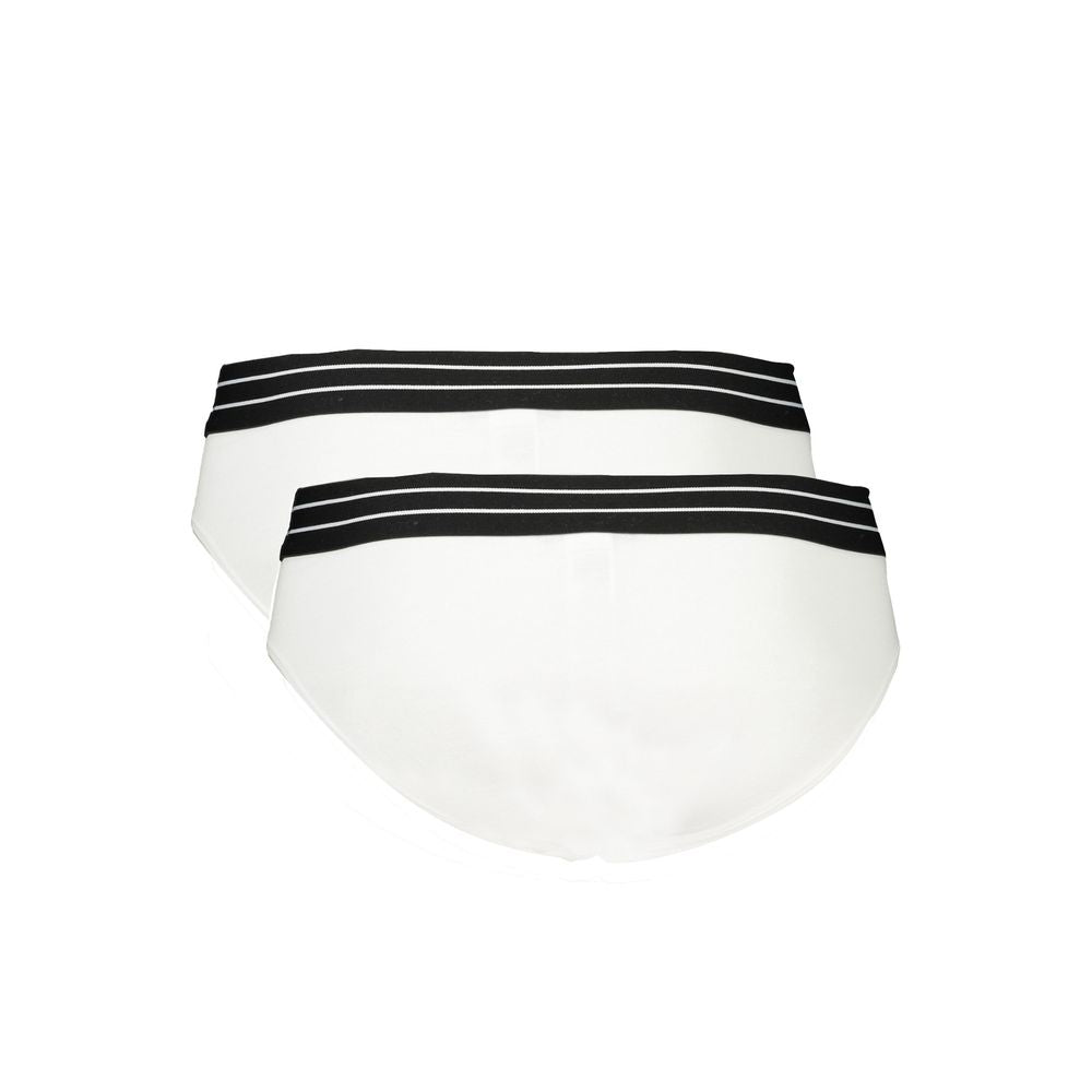 Cavalli Class White Cotton Briefs