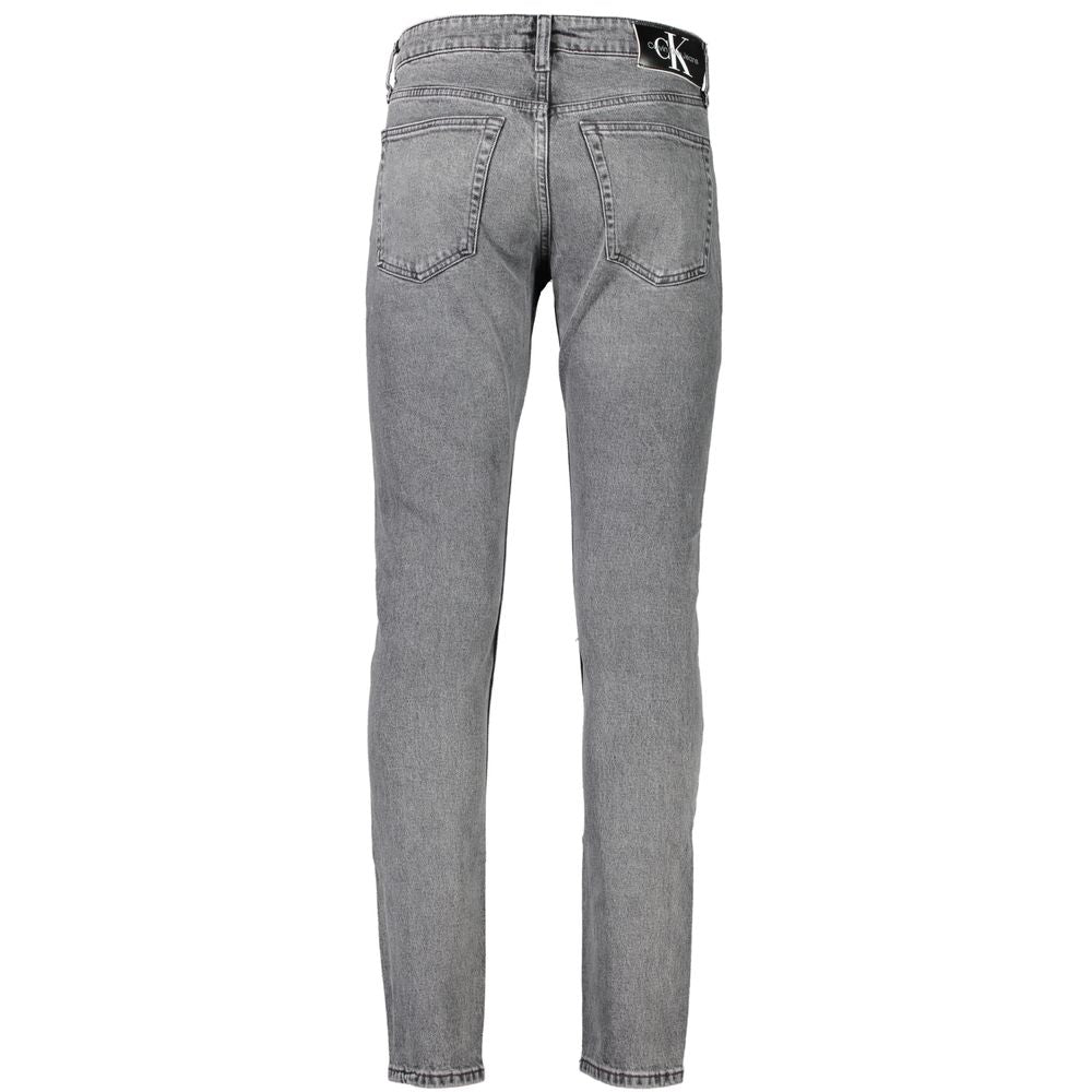 Calvin Klein Gray Cotton Slim Fit Jeans