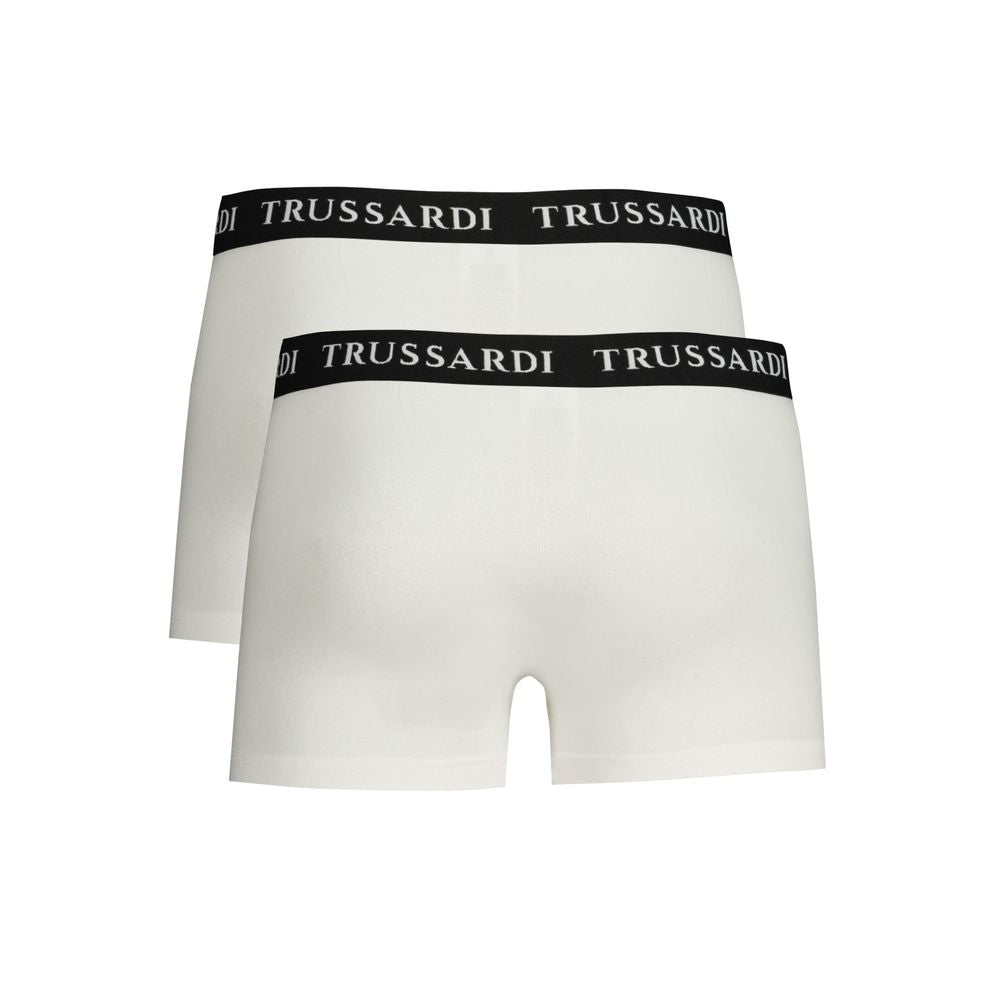 Trussardi White Cotton Boxers Trussardi
