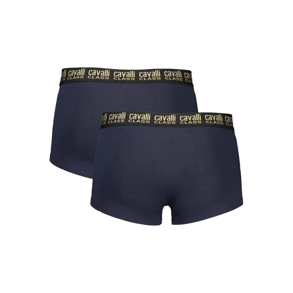 Cavalli Class Blue Cotton Boxers Cavalli Class