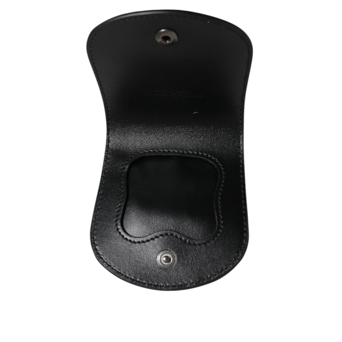 Dolce & Gabbana Black Exotic Skin Coin Condom Case Holder Pocket Wallet