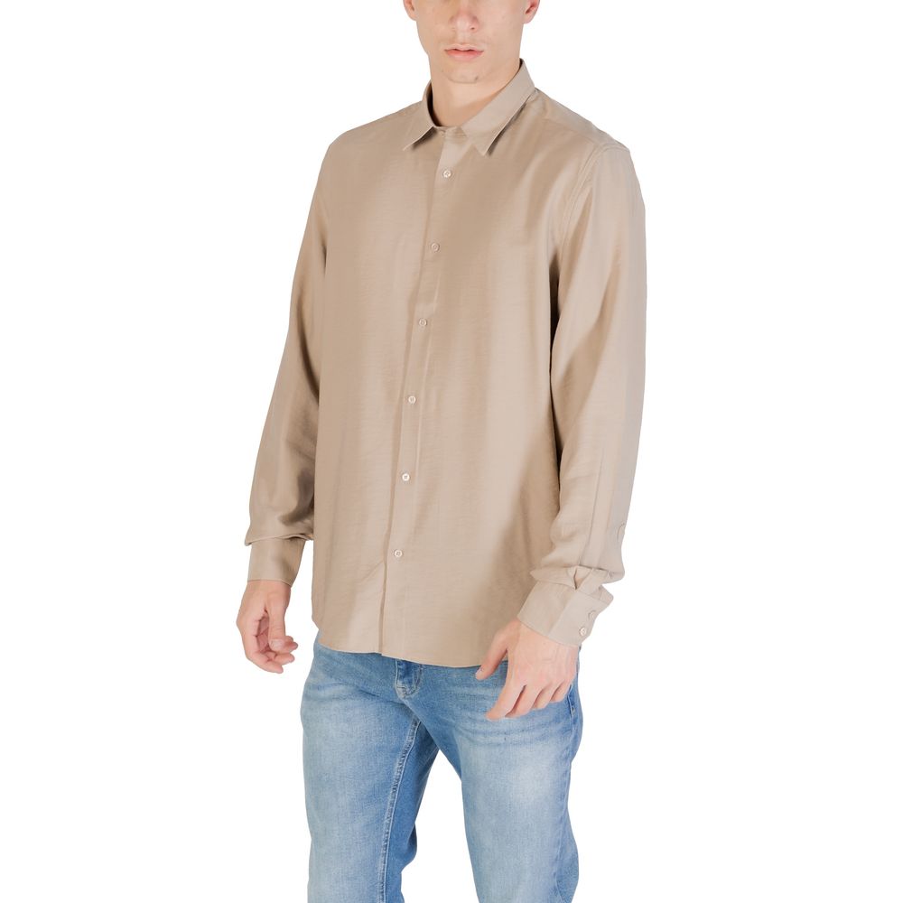 Antony Morato Beige Viscose Shirt Antony Morato