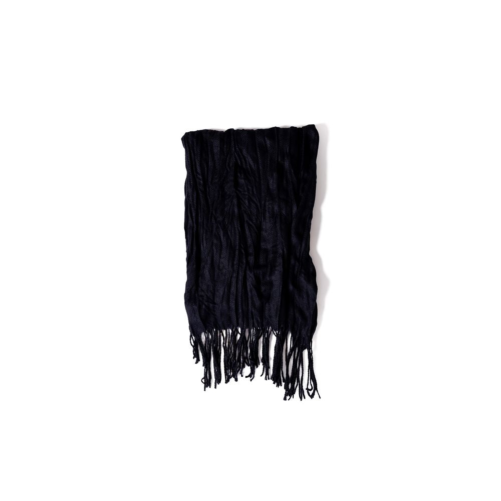 Antony Morato Black Polyester Scarf Antony Morato