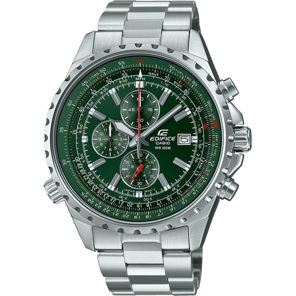 CASIO EDIFICE Mod. SLIDE RULE XL CHRONO - GREEN WATCHES