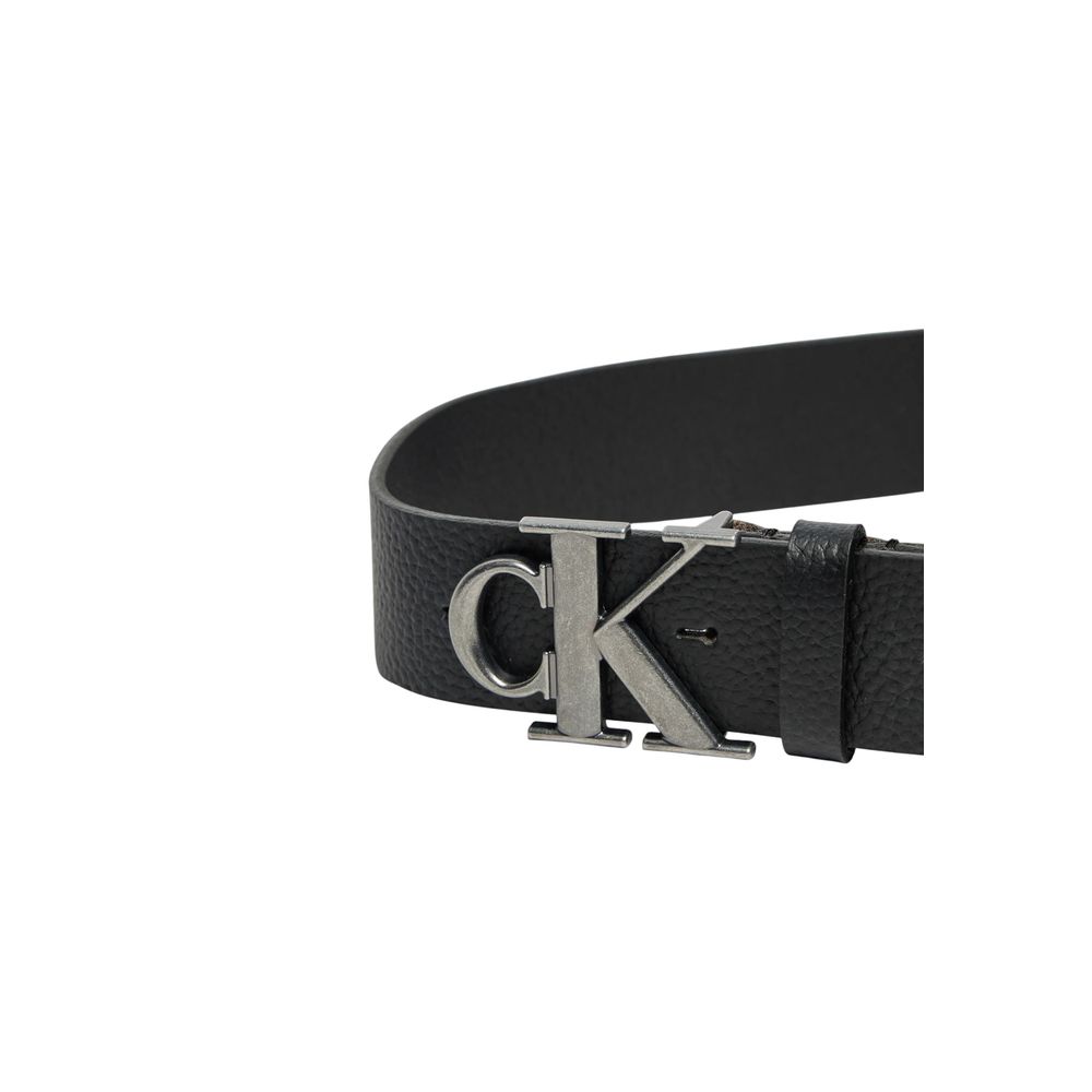 Calvin Klein Jeans Black Leather Regular Belt Calvin Klein Jeans