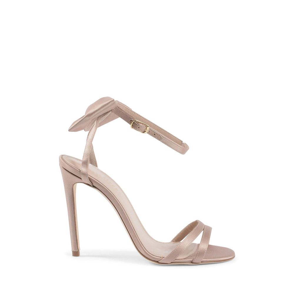 Dee Ocleppo Beige Satin Stiletto Heel Sandals Dee Ocleppo