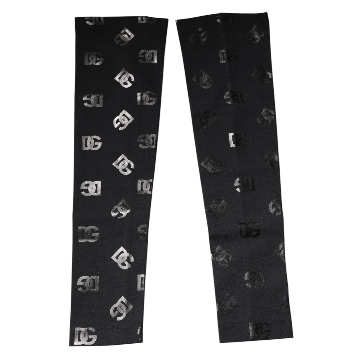 Dolce & Gabbana Black DG Logo Monogram Wool Stretch Arm Sleeves Dolce & Gabbana