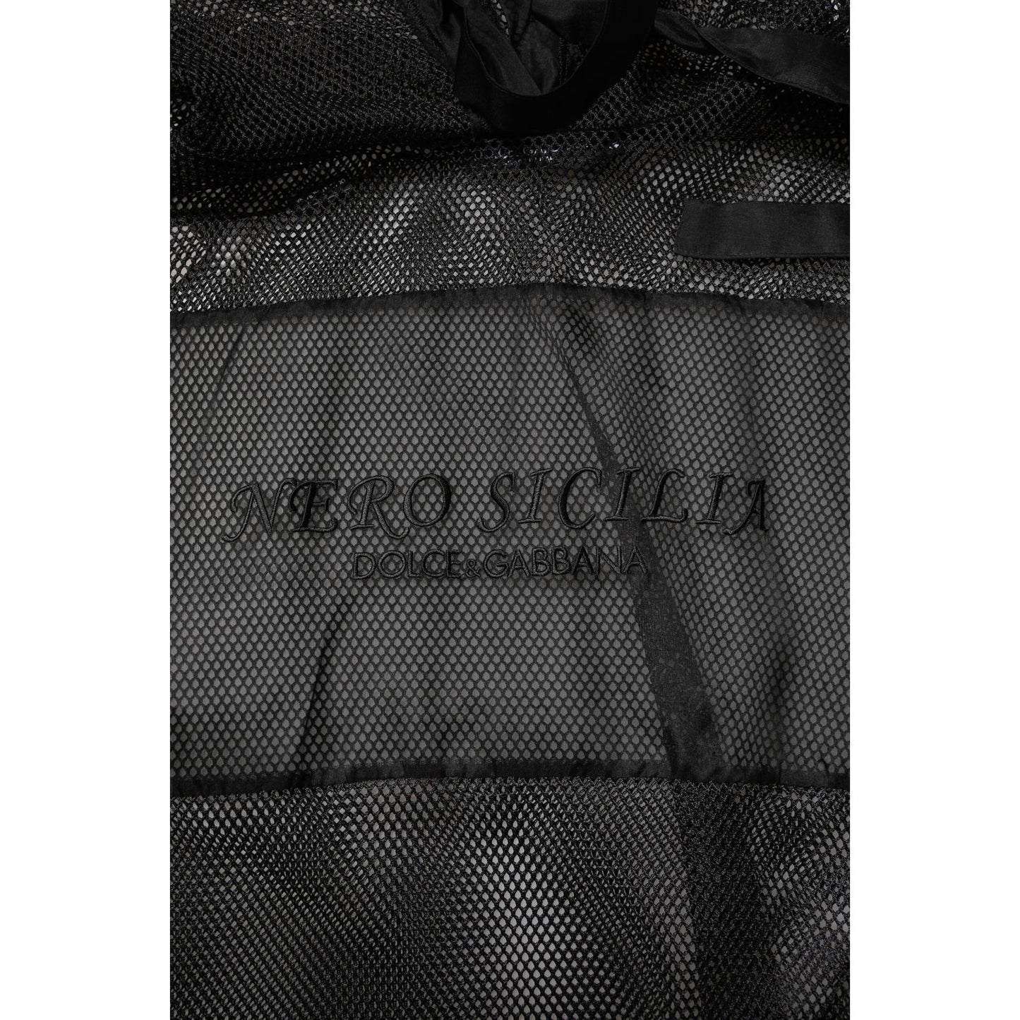 Dolce & Gabbana Black See Through Hooded Pullover Sweater Dolce & Gabbana