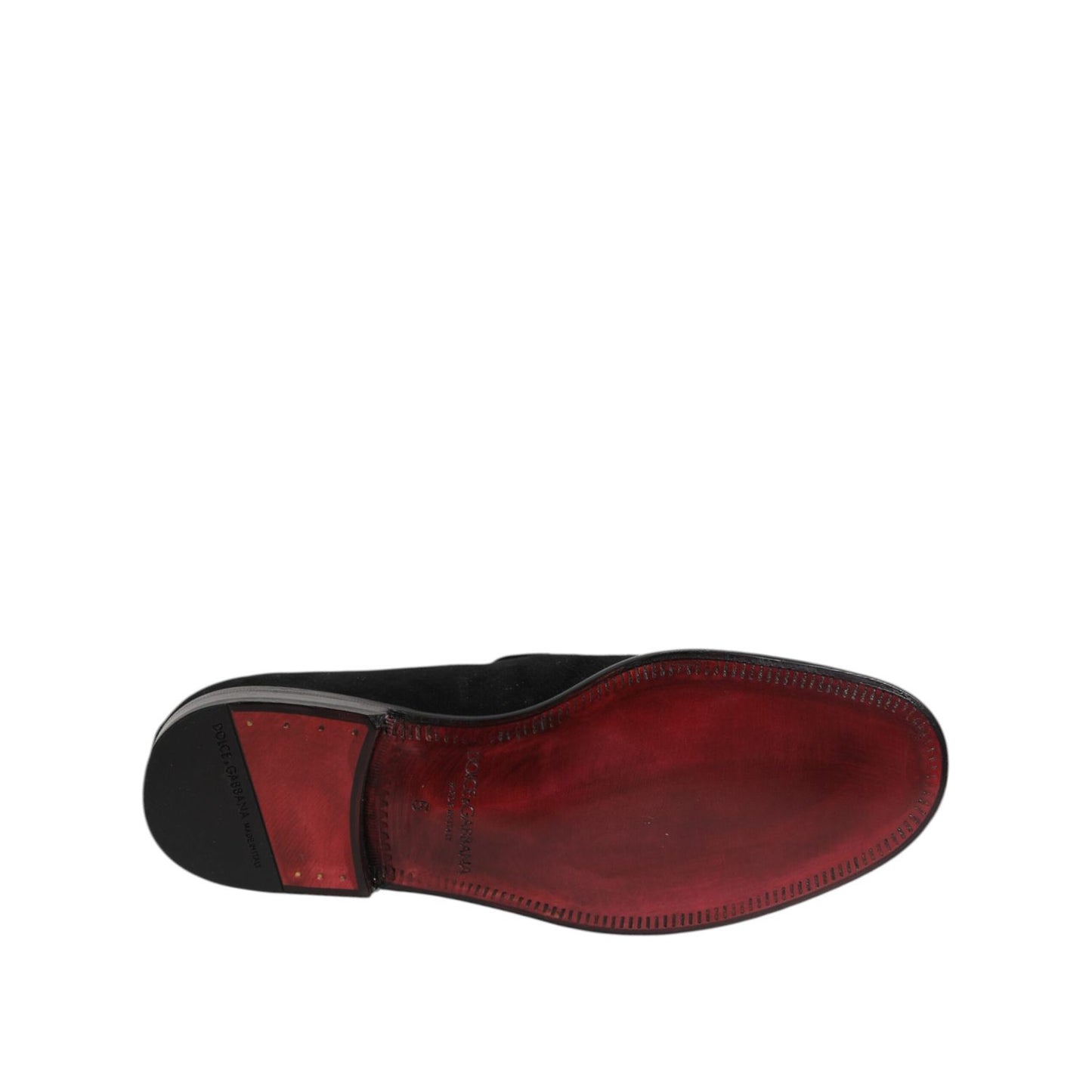 Dolce & Gabbana Black Suede Slip On Loafers Formal Shoes Dolce & Gabbana