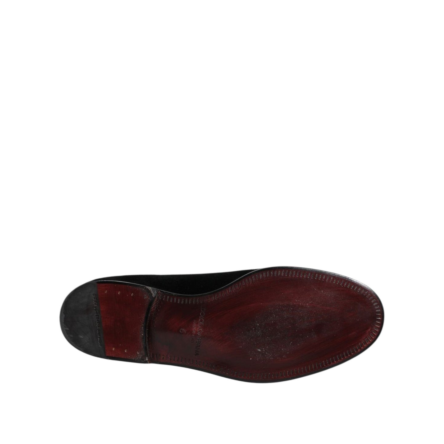 Dolce & Gabbana Black Velvet Slip On Loafers Formal Shoes Dolce & Gabbana