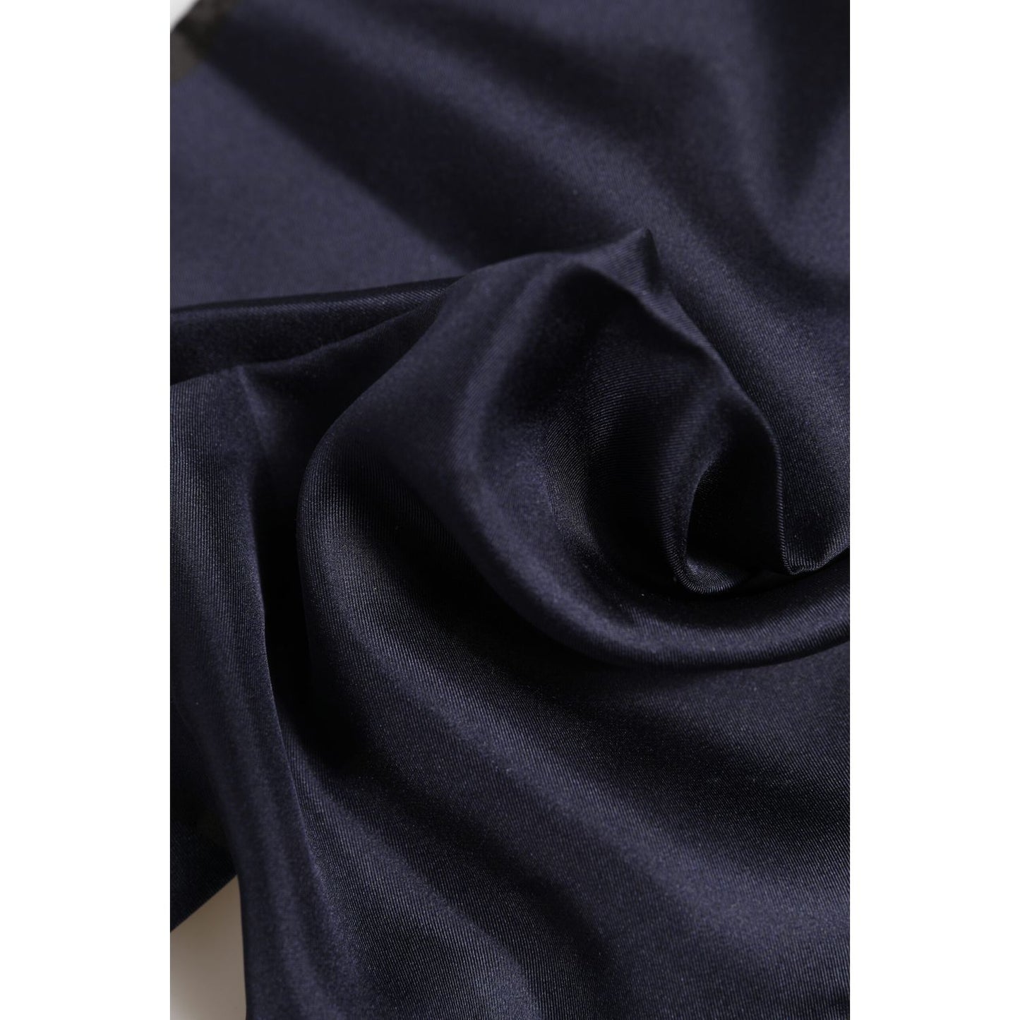 Dolce & Gabbana Blue DG Crown Silk Square Men Foulard Scarf Dolce & Gabbana