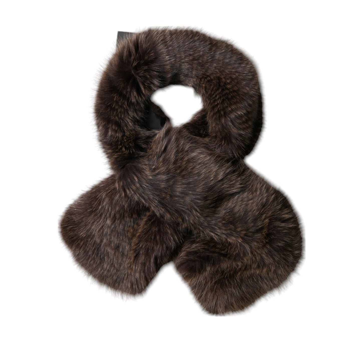Dolce & Gabbana Brown Raccoon Fur Neck Warmer Winter Scarf Dolce & Gabbana