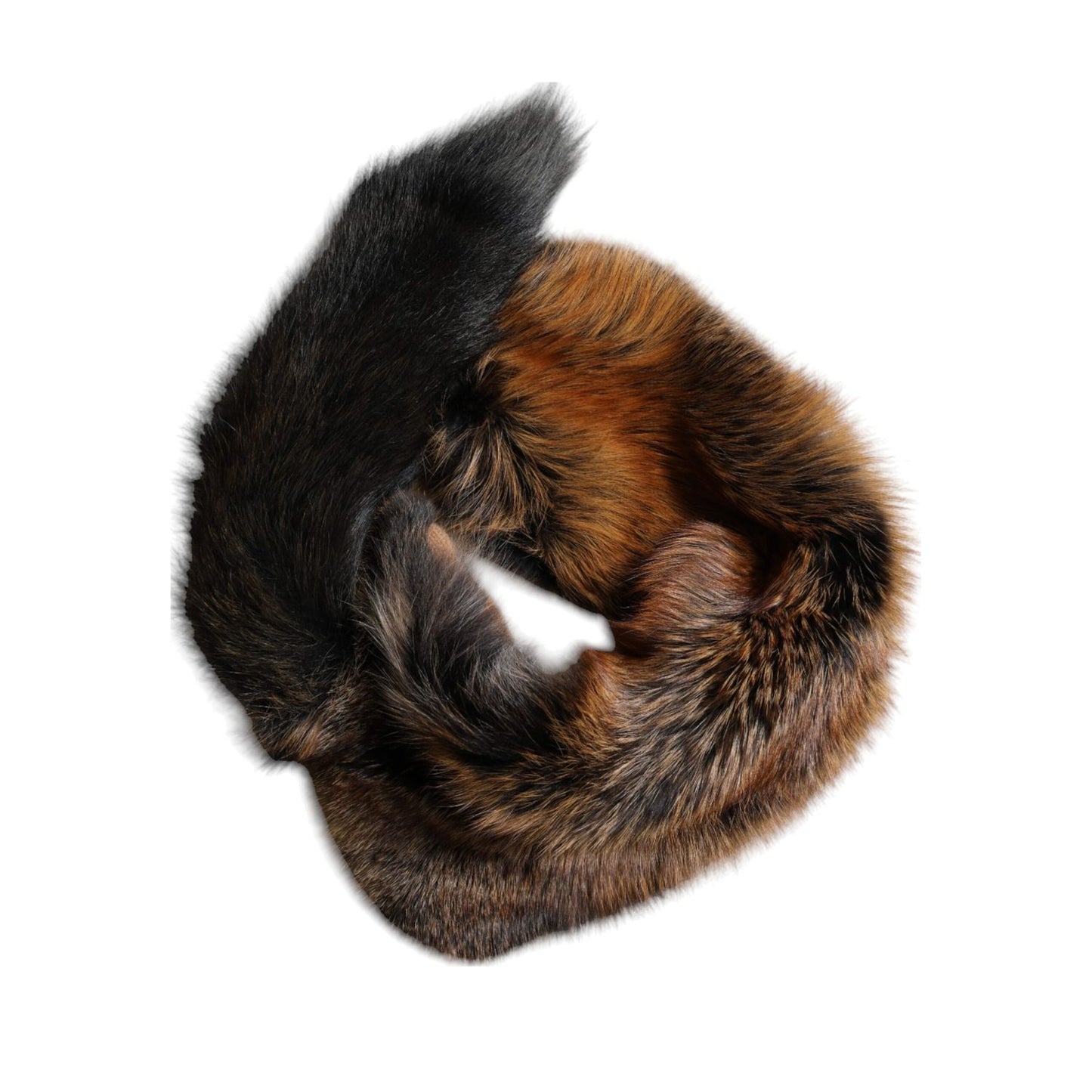 Dolce & Gabbana Brown Red Fox Fur Neck Warmer Winter Scarf Dolce & Gabbana
