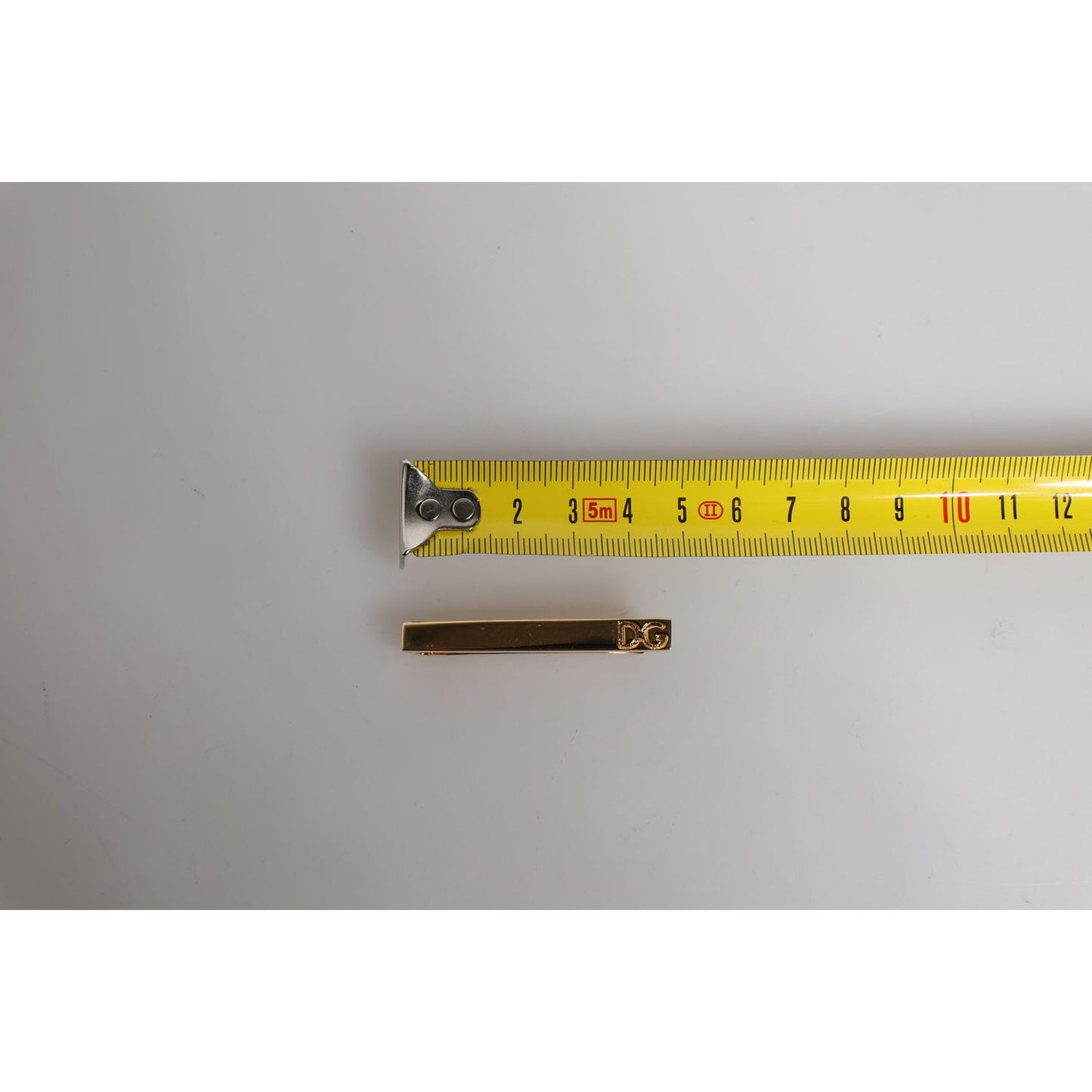 Dolce & Gabbana Gold Tone Brass Logo Branded Tie Clip Bar Dolce & Gabbana