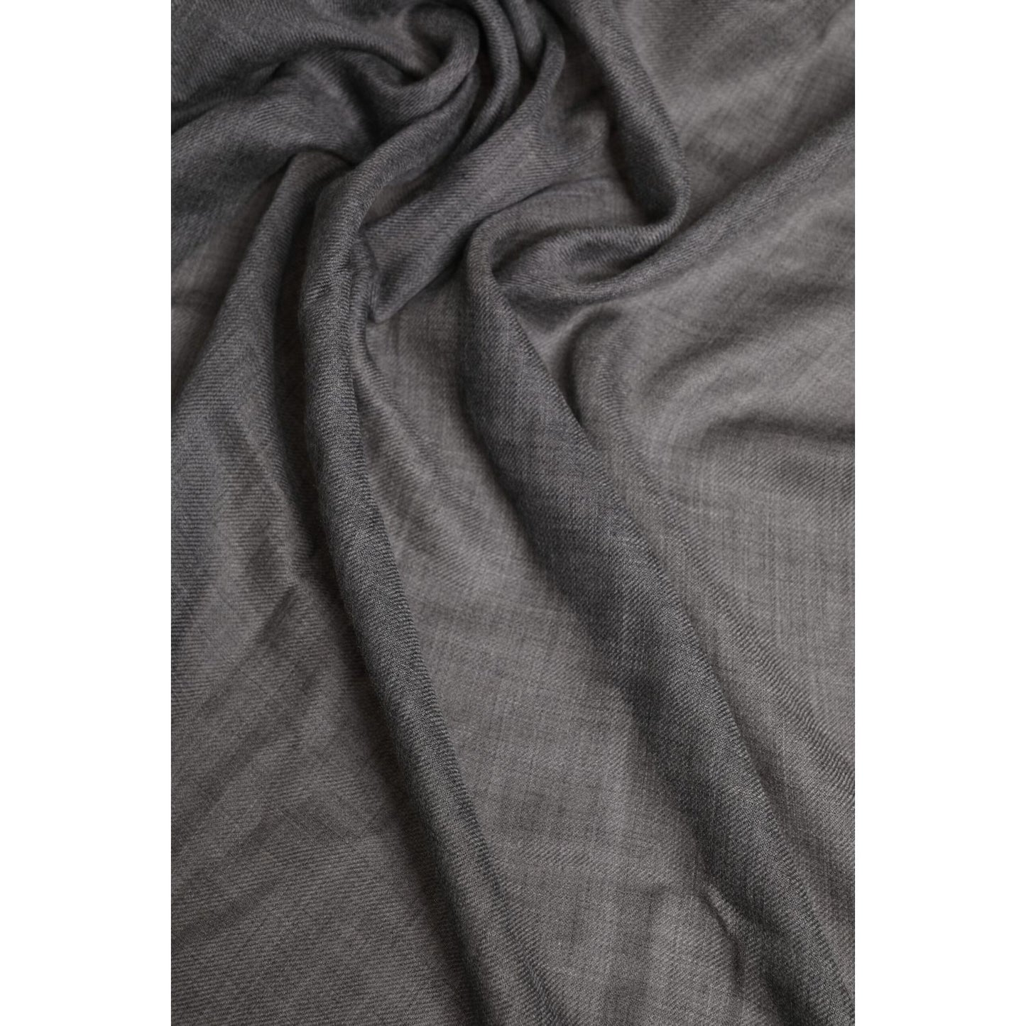 Dolce & Gabbana Gray Logo Print Neck Warmer Wrap Shawl Scarf Dolce & Gabbana