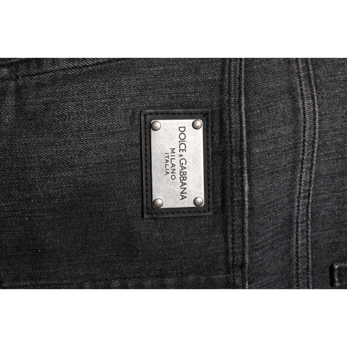Dolce & Gabbana Gray Washed Cotton Loose Denim Jeans Dolce & Gabbana