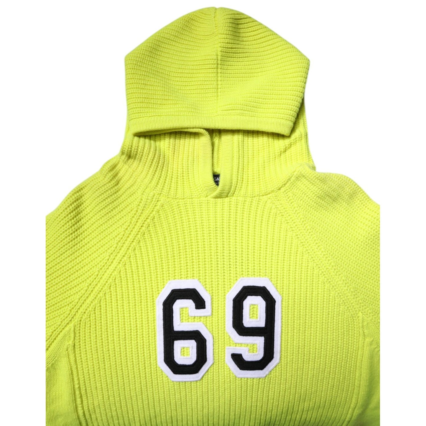 Dolce & Gabbana Green 69 Knit Hooded Men Pullover Sweater Dolce & Gabbana
