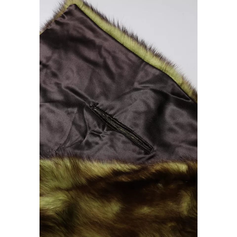 Dolce & Gabbana Multicolor Fur Shawl Neck Wrap Cover Collar Scarf Dolce & Gabbana