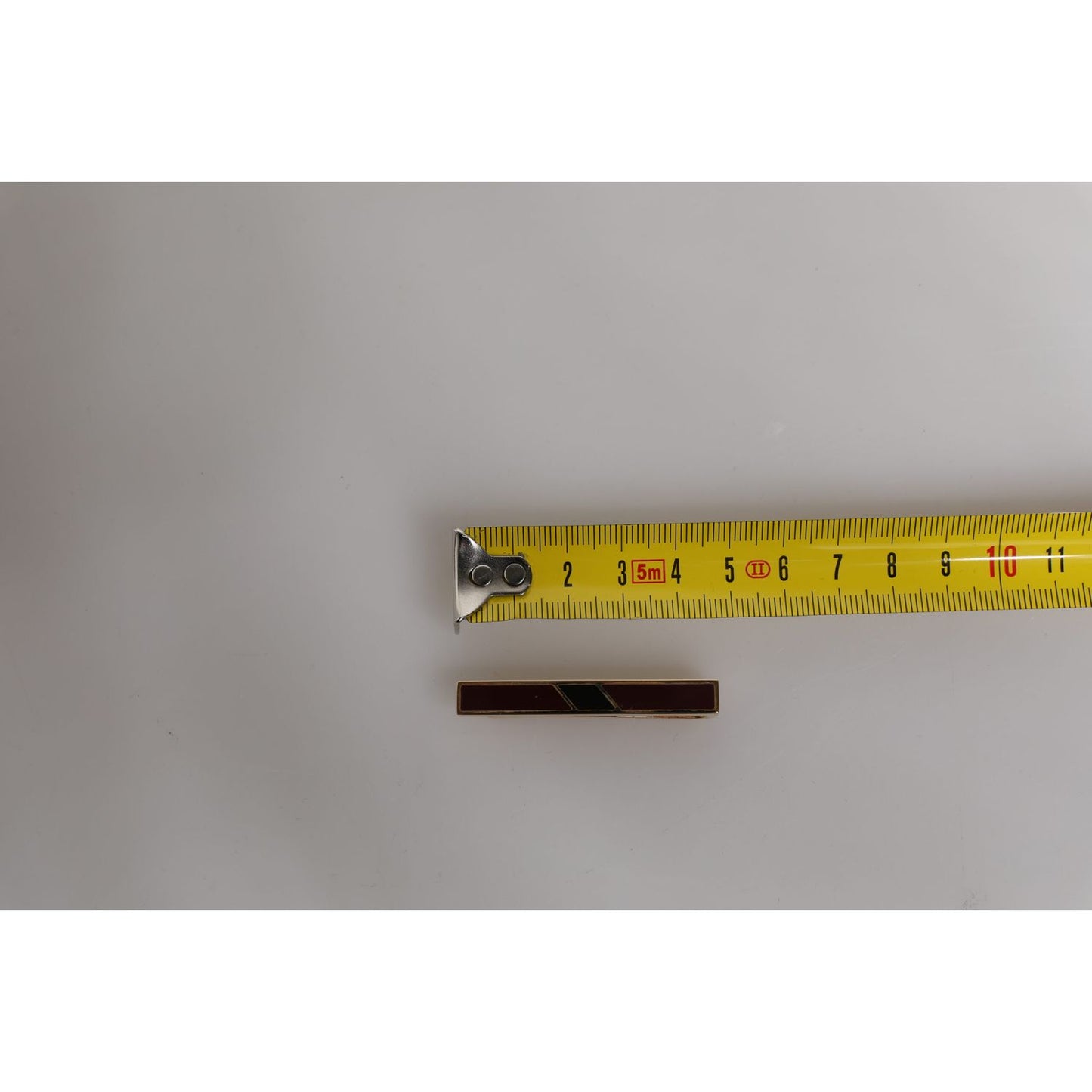 Dolce & Gabbana Multicolor Gold Tone Brass Tie Clip Bar Dolce & Gabbana