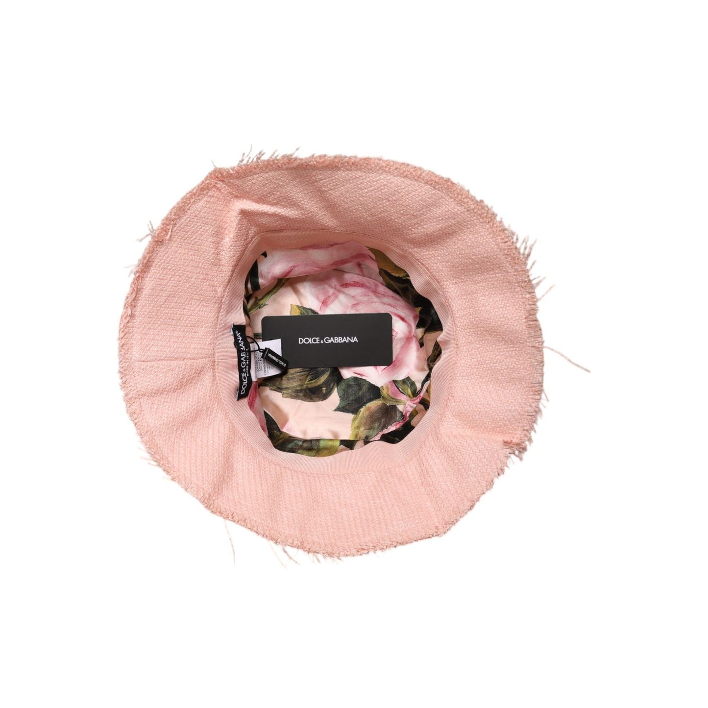 Dolce & Gabbana Pink Cotton Wide Brim Bucket Hat Dolce & Gabbana