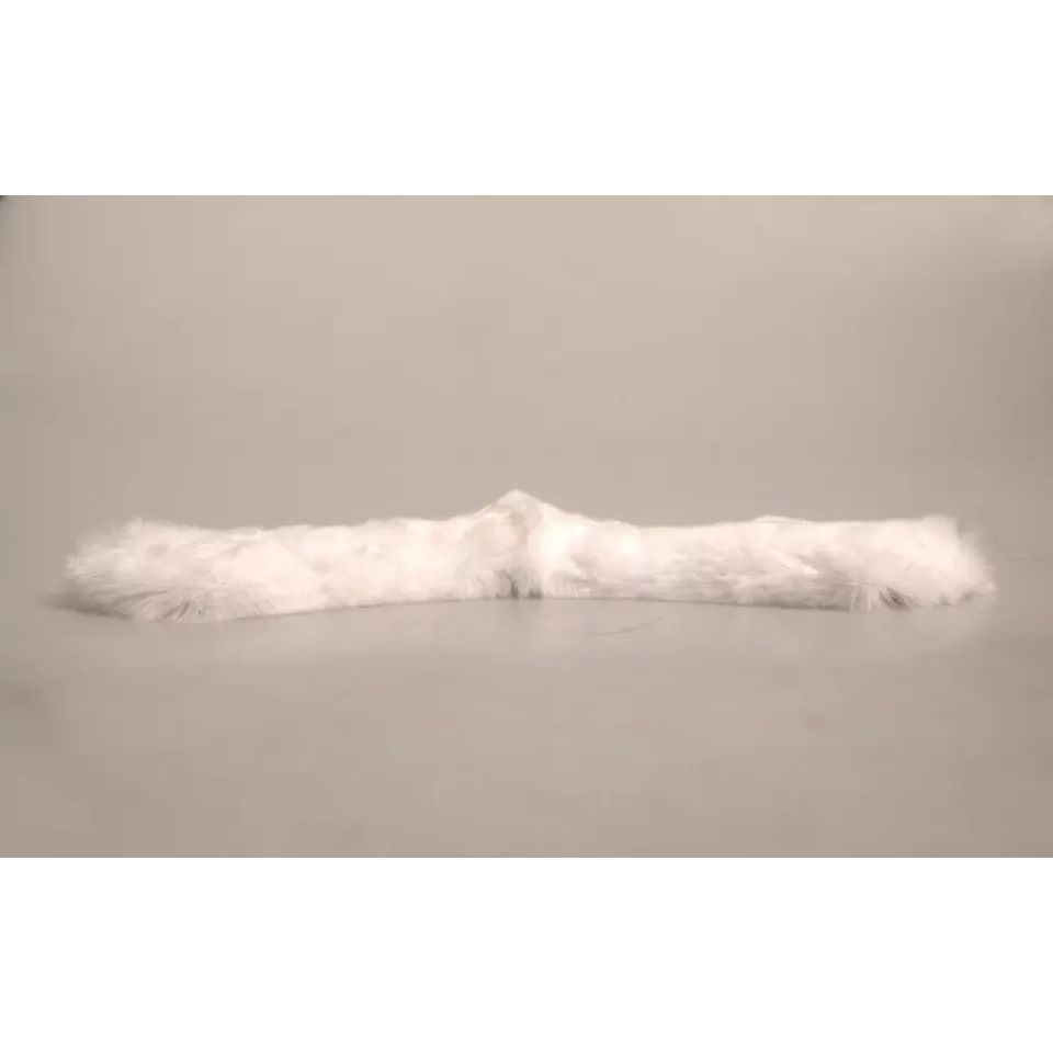 Dolce & Gabbana White Fur Shoulder Collar Wrap Shawl Scarf Dolce & Gabbana