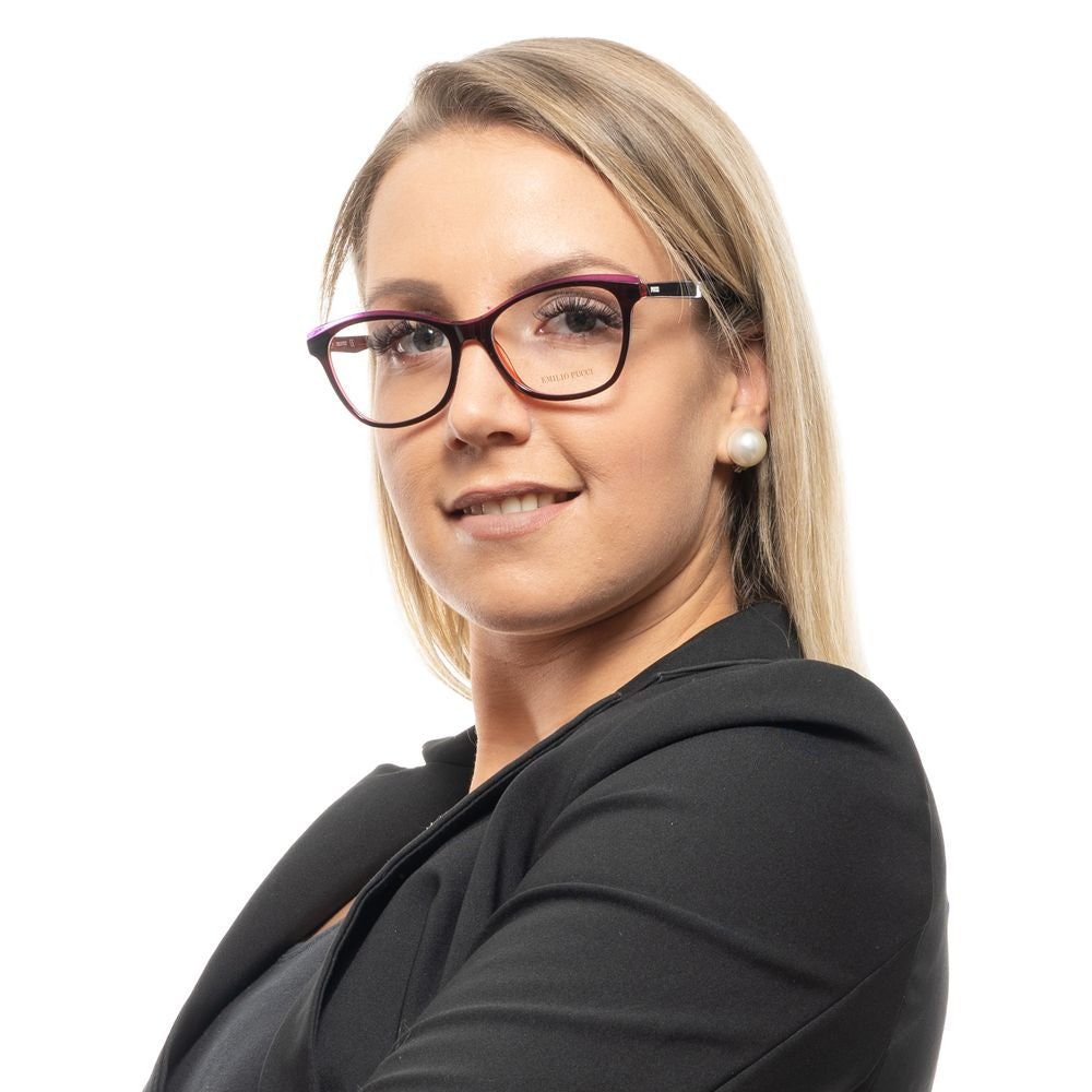 Emilio Pucci Burgundy Plastic Glasses (Frames) Emilio Pucci